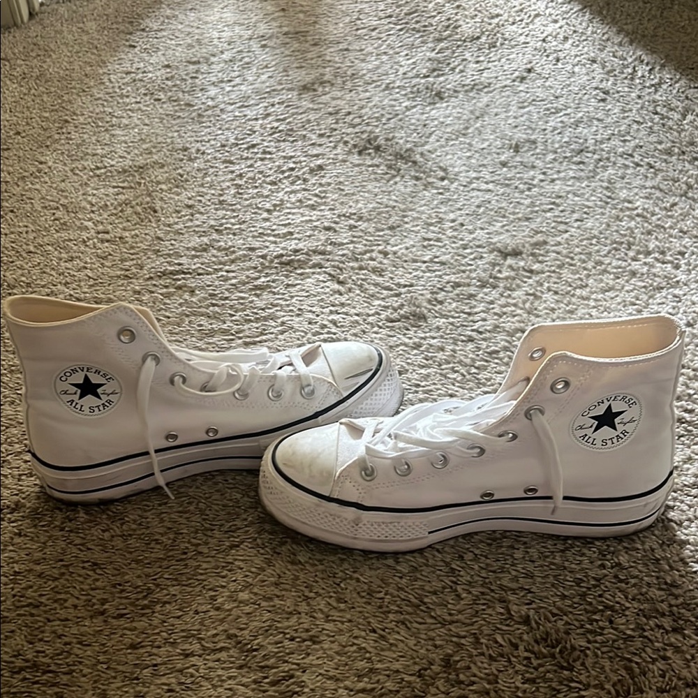 Converse White High-Top Sneakers